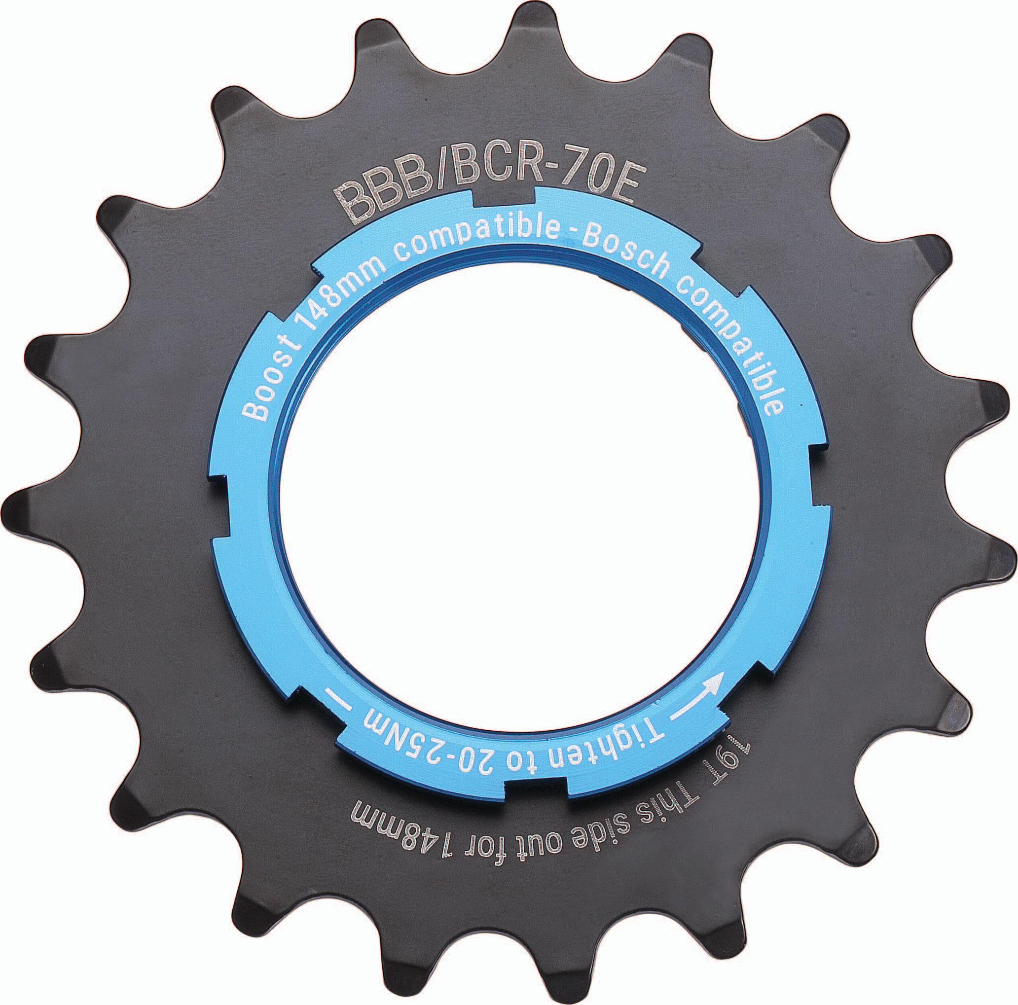 BBB E-Bike sprocket BCR-70E Bosch 16 teeth with 2.5 mm offset spacer