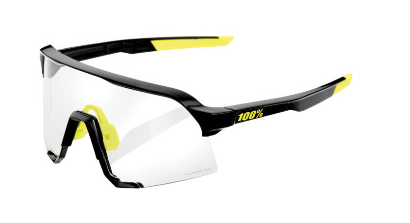 100% S3 sports glasses Mirror Lens Gloss Black