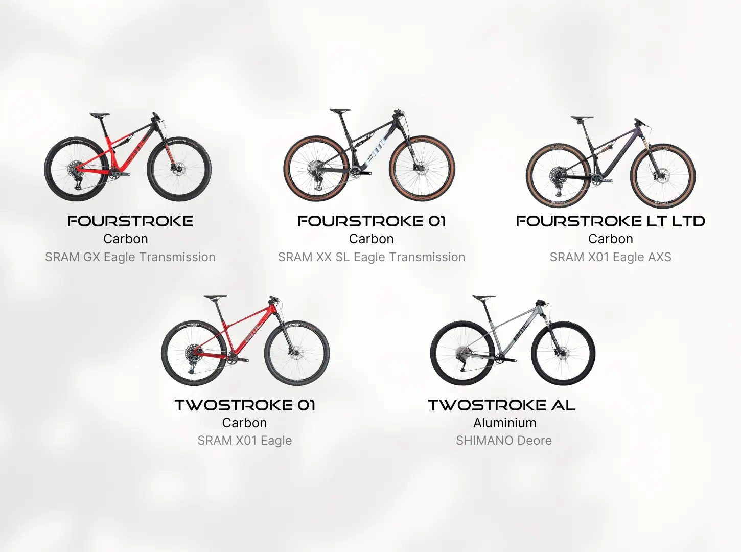 BMC Fourstroke und Twostroke Modelle