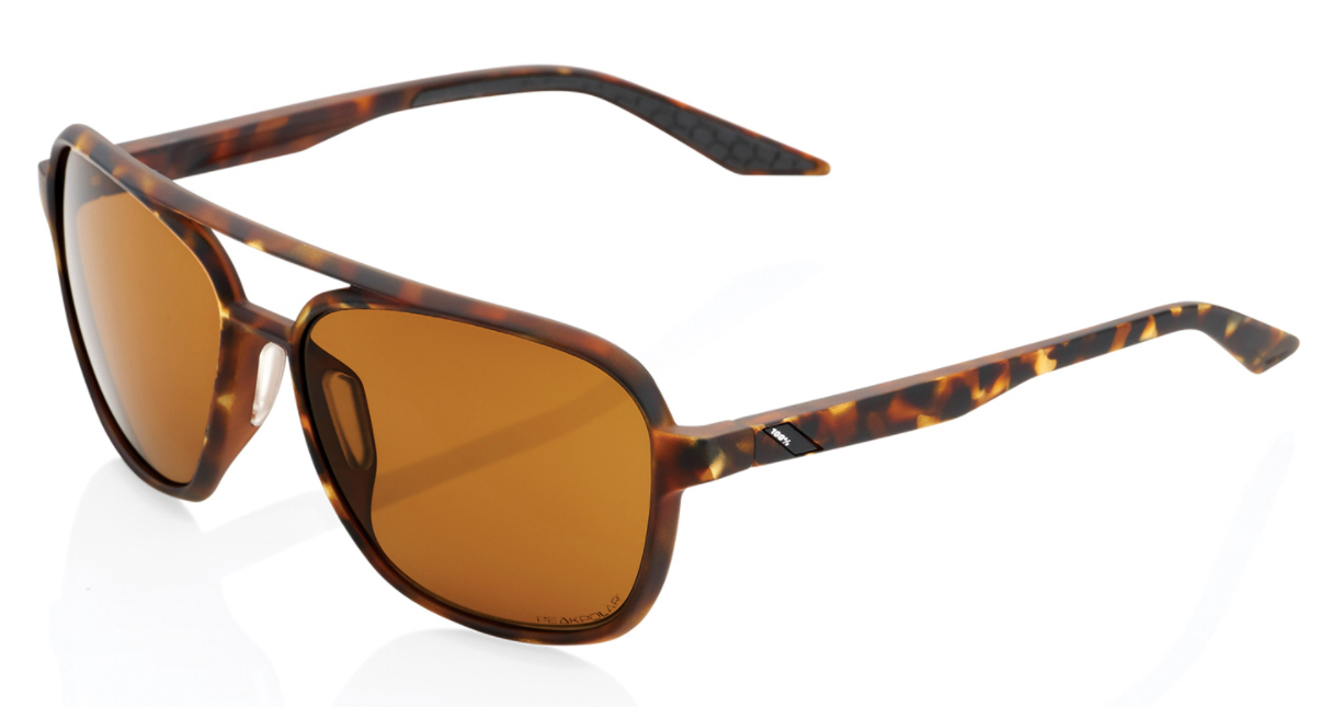 100% Kasia Aviator round - Peakpolar Lens Soft Tact Havana