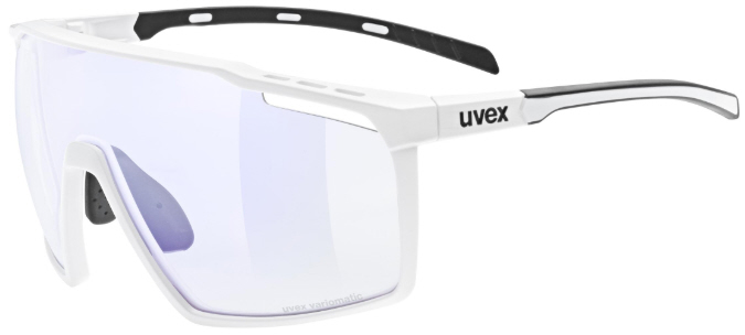 UVEX mtn perform V sports glasses, white matt / litemirror blue 