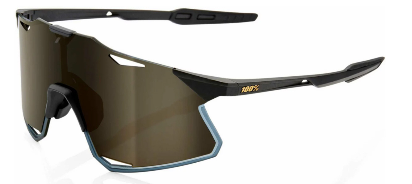 100% Hypercraft sports glasses Mirror Lens matte black/soft gold