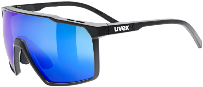 UVEX mtn perform S black matt/ MIRROR blue sports glasses